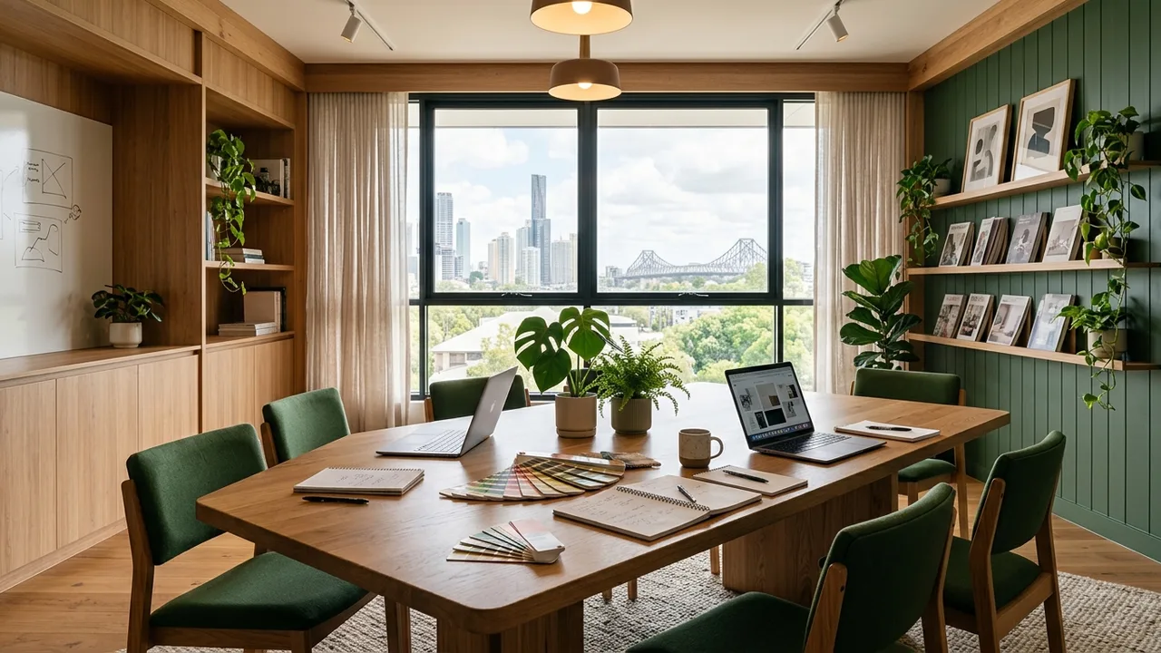 Web design workspace in Brisbane